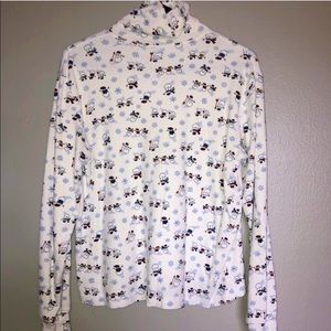 Vintage Christmas Snowman Turtleneck Sweater
